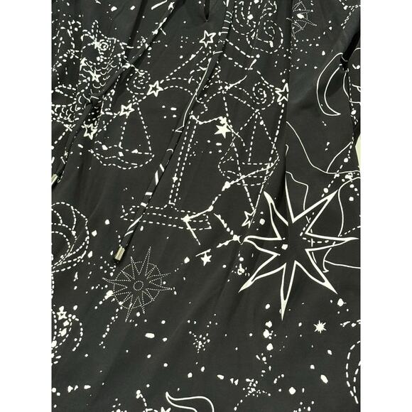 White House Black Market Black Constellation Blouse Size Medium (090) - Picture 3 of 11
